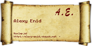 Alexy Enid névjegykártya